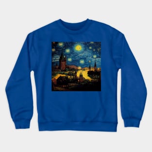 Starry Night Wizarding School Van Gogh Crewneck Sweatshirt